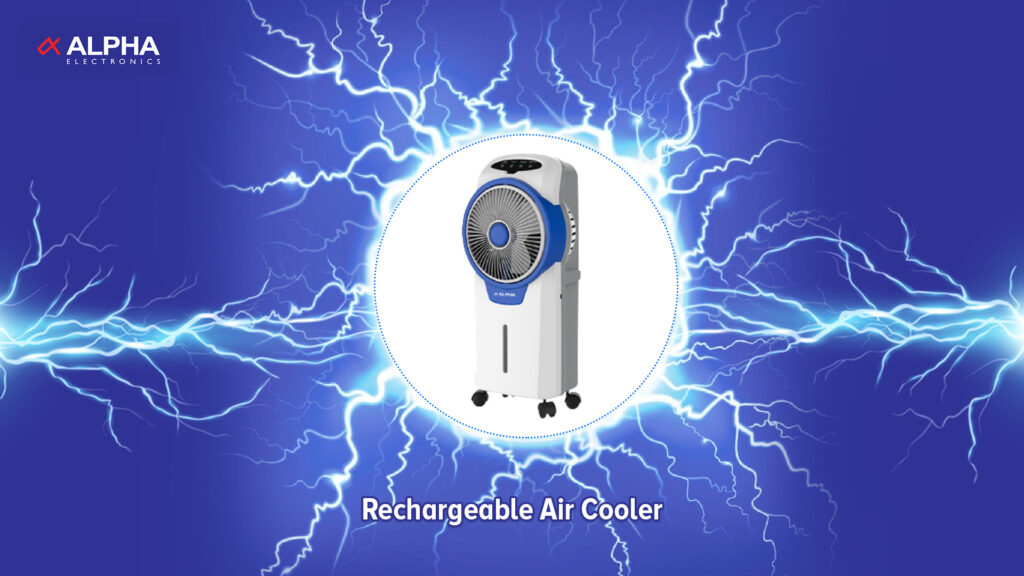 မီးပျက်လည်း ပူစရာမလို
(၇) နာရီကြာအအေးခံတယ့် Alpha Rechargeable Battery Air Cooler
Model - RAC 600 BT (9) Essential Electronic Home Appliances For Newly Married Couple